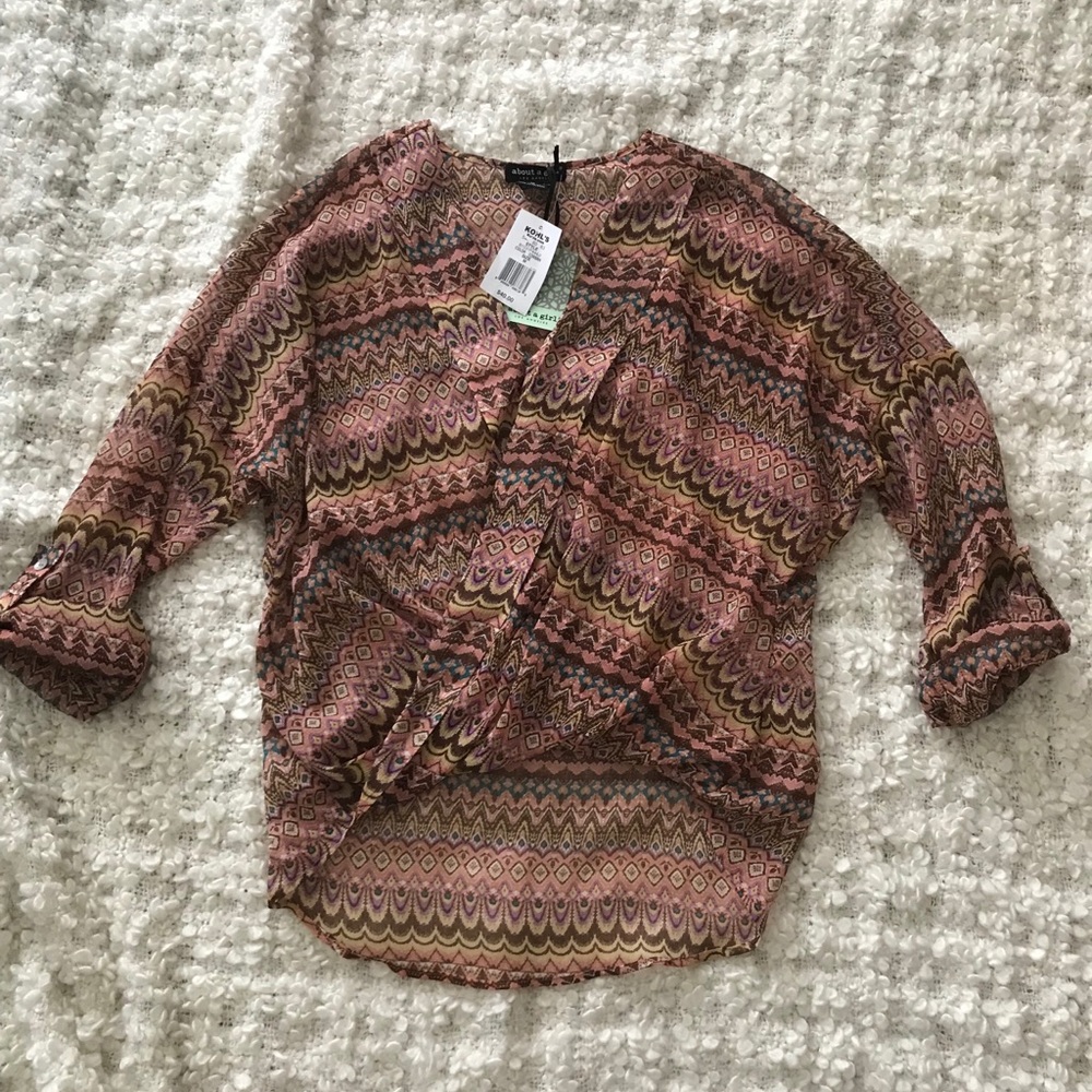 Sheer bohemian style top